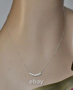Roberto Coin Diamond Scallop Pendant Necklace 18K White Gold $3300 New Sale