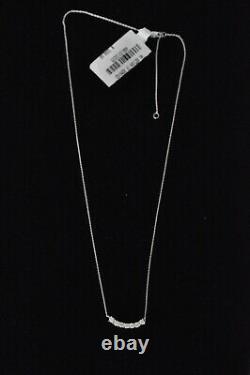 Roberto Coin Diamond Scallop Pendant Necklace 18K White Gold $3300 New Sale