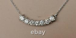 Roberto Coin Diamond Scallop Pendant Necklace 18K White Gold $3300 New Sale