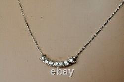 Roberto Coin Diamond Scallop Pendant Necklace 18K White Gold $3300 New Sale