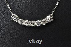 Roberto Coin Diamond Scallop Pendant Necklace 18K White Gold $3300 New Sale