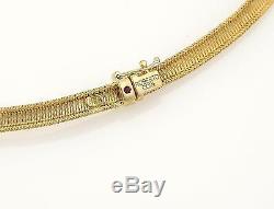 Roberto Coin Diamonds 18k Two Tone Gold Collar Necklace 16 Long