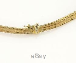 Roberto Coin Diamonds 18k Two Tone Gold Collar Necklace 16 Long