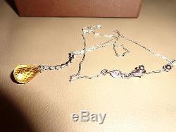 Roberto Coin Diamonds and Citrine 18k Necklace and Eearrings set