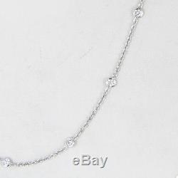 Roberto Coin Diamonds by the Inch 1.10cts 18K White Gold 18 Necklace New $3400