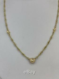 Roberto Coin Dog-Bone Diamond Station Necklace