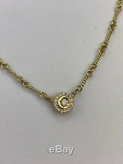 Roberto Coin Dog-Bone Diamond Station Necklace