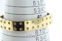 Roberto Coin Double Row 18K 750 Pois Moi Collection Hinged Bangle Bracelet- 6.5