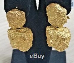 Roberto Coin Earrings 18k Yellow Gold Rock Made In Italy