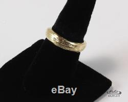 Roberto Coin Elephantino 18k Gold Yellow Diamond Band Ring Sz 6.5/t52.8/uk-n