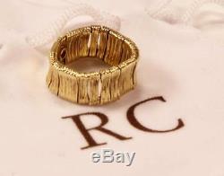 Roberto Coin Elephantino 18k Yellow Gold Wedding Flex Band Ring Sz 7/t54/uk-o