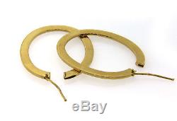Roberto Coin Flat Oval Hoops in 18K