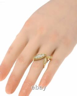 Roberto Coin Garden Princess 18k Yellow Gold Diamond Ring Sz 6.5 7771954AY65X