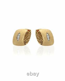 Roberto Coin Golden Gate 18k Yellow Gold Diamond 0.1ct Earrings 7771241AYERX1