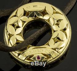 Roberto Coin Granada 18k Gold and Diamond Hoop Pendant