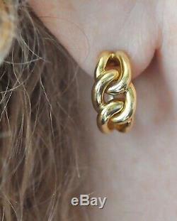 Roberto Coin Hoop Knot Earrings 18K Yellow Gold $3100 New Sale