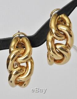 Roberto Coin Hoop Knot Earrings 18K Yellow Gold $3100 New Sale