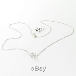 Roberto Coin Initial Thoughts Letter N Diamond 0.06cts 18k WG Necklace New $580
