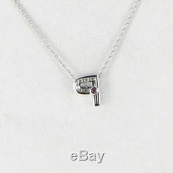 Roberto Coin Initial Thoughts Letter P Necklace 18k WG Diamond 0.06cts 18 $580