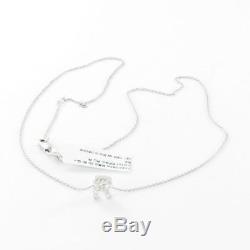 Roberto Coin Initial Thoughts Letter R Necklace 18k WG Diamond 0.06cts New $580