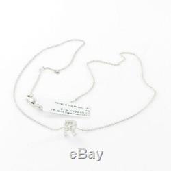 Roberto Coin Initial Thoughts Letter R Necklace 18k White Gold Diamond 0.06cts