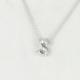 Roberto Coin Initial Thoughts Letter S Necklace 18k WG Diamond 0.06cts 18 $580