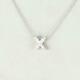 Roberto Coin Initial Thoughts Letter X Necklace 18k White Gold Diamond 0.06cts