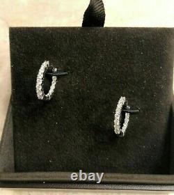 Roberto Coin Inside Out 16mm Diamond Hoop Earrings. 76ct, 18K White Gold, $2380