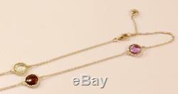 Roberto Coin Ipanema 18k Gold Gemstone 10-station Necklace Pendant, 39 Long