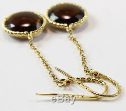 Roberto Coin Ipanema 18k Yellow Gold Smokey Quartz Drop Dangle Hook Earrings