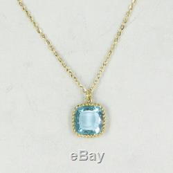 Roberto Coin Ipanema Blue Topaz 13mm Necklace 18k Yellow Gold New $1180