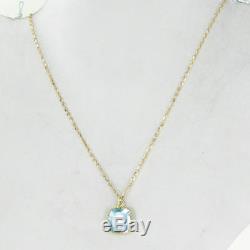 Roberto Coin Ipanema Blue Topaz 13mm Necklace 18k Yellow Gold New $1180