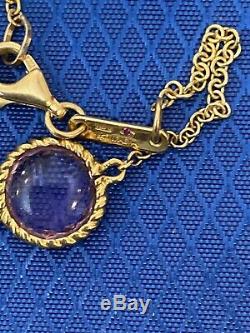 Roberto Coin Ipanema Necklace Five Station Gemstone 18K New Gold $2500 Sale