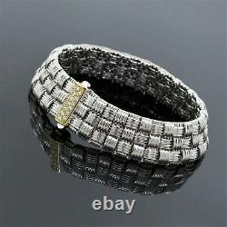 Roberto Coin Italy 18K YellowithWhite Gold Diamond Appassionata 3-Row Bracelet