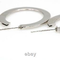 Roberto Coin Large Perfect Hoop Earrings in 18k White Gold