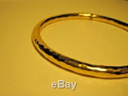 Roberto Coin Martellato 18K Yellow Gold Ruby Bangle Bracelet