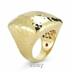 Roberto Coin Martellato 18k Yellow Gold Domed Ring Size 6.5