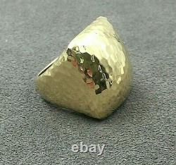 Roberto Coin Martellato 18k Yellow Gold Domed Ring Size 6.5