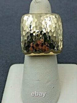 Roberto Coin Martellato 18k Yellow Gold Domed Ring Size 6.5