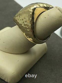 Roberto Coin Martellato 18k Yellow Gold Domed Ring Size 6.5