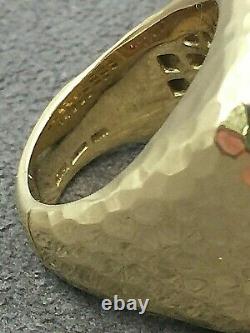 Roberto Coin Martellato 18k Yellow Gold Domed Ring Size 6.5