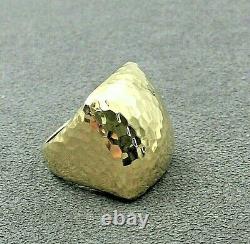 Roberto Coin Martellato 18k Yellow Gold Domed Ring Size 6.5