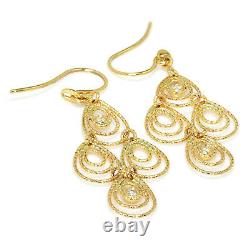 Roberto Coin Mauresque Chandelier Earrings with Diamonds 18K Yellow Gold