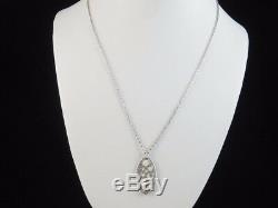 Roberto Coin Necklace 18K White Enamel Diamond 18 or 16 Link Chain Bollicine
