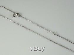 Roberto Coin Necklace 18K White Enamel Diamond 18 or 16 Link Chain Bollicine