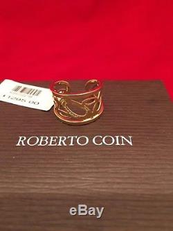 Roberto Coin New Authentic 18 Kt Gold Chic Shine Ring Diamond Rc 295444ay6500