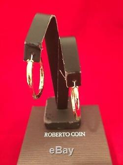 Roberto Coin New Authentic 18 Kt Y Gold Marmatello Earrings Rc 295415ayer00