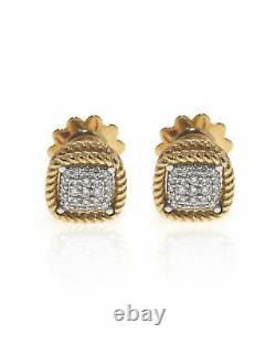 Roberto Coin New Barocco 18k Yellow Gold Diamond 0.30ct Earrings 7771364AJERX