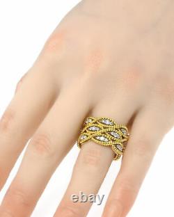 Roberto Coin New Barocco 18k Yellow Gold Diamond 0.95ct Ring Sz6.5 7771074AJ65X