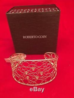 Roberto Coin New Bollicine Cuffdiamond. 11 Ct 18 Kt Gold Rc 91536aybax0